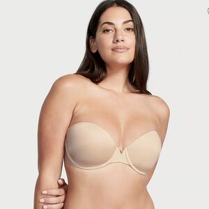 VICTORIA'S SECRET BARE Illusions Lightly Lined Smooth Strapless Bra size 38C